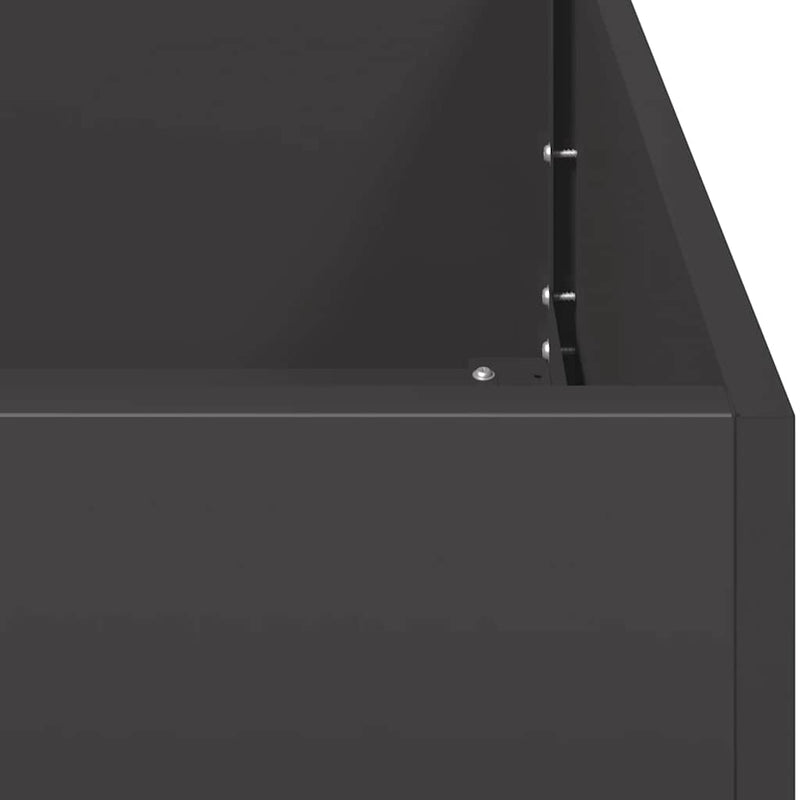 vidaXL ültetőtartó fekete 200x80x40 cm acél