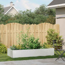 vidaXL fehér acél növénytartó 200x80x40 cm