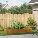 vidaXL ültető rozsdás 200x80x40 cm időjárásálló acélból