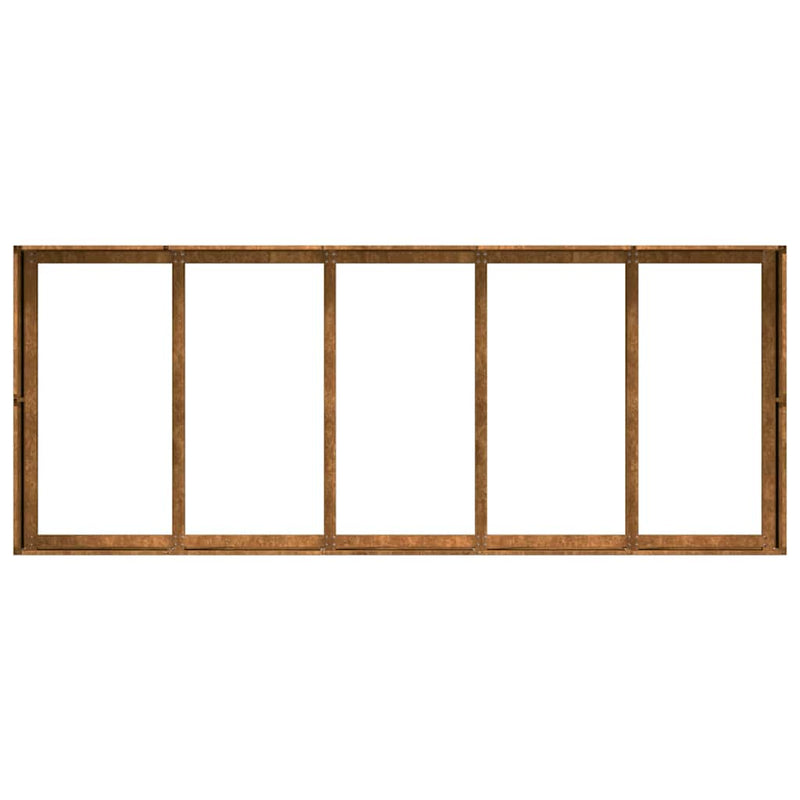 vidaXL ültető rozsdás 200x80x40 cm időjárásálló acélból