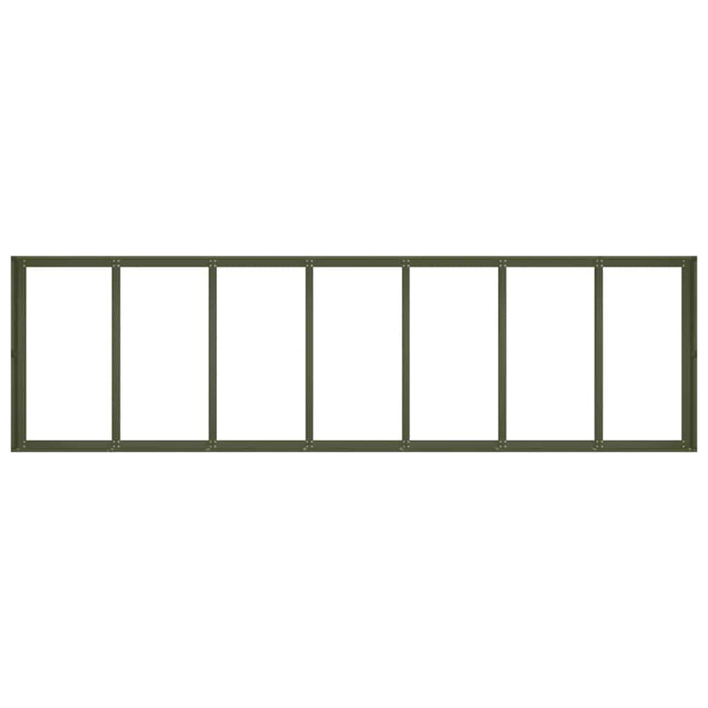 vidaXL olívazöld acél növénytartó 280x80x40 cm