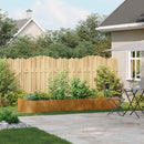 vidaXL időjárásálló acélból növénytartó rozsdás 280x80x40 cm