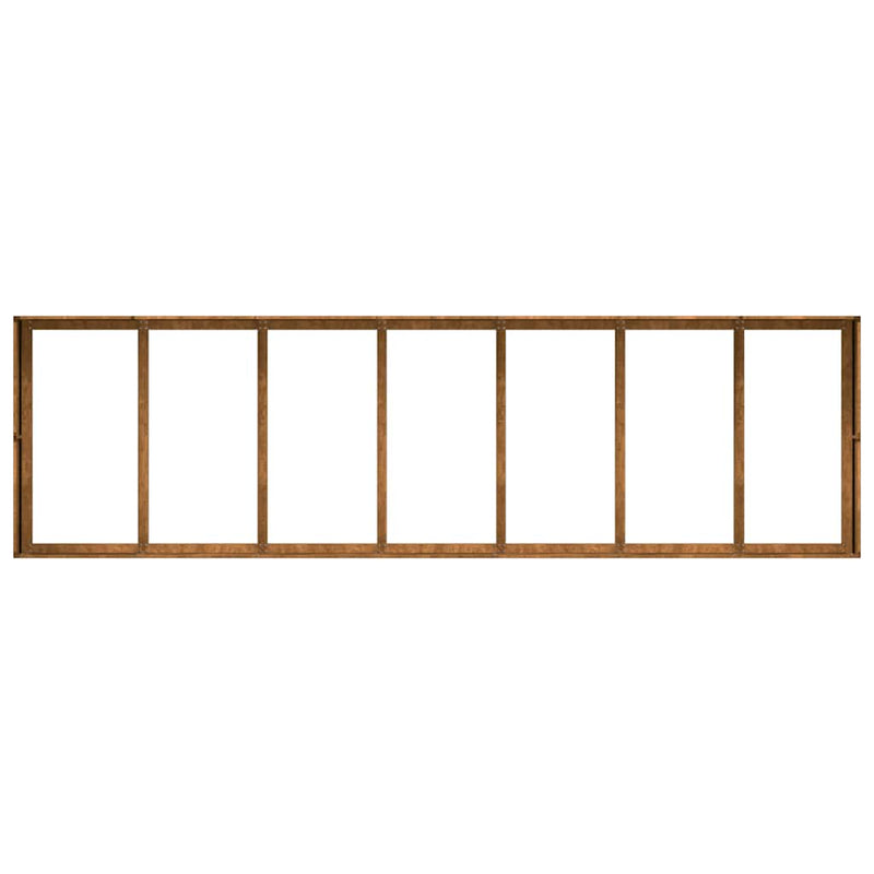 vidaXL időjárásálló acélból növénytartó rozsdás 280x80x40 cm