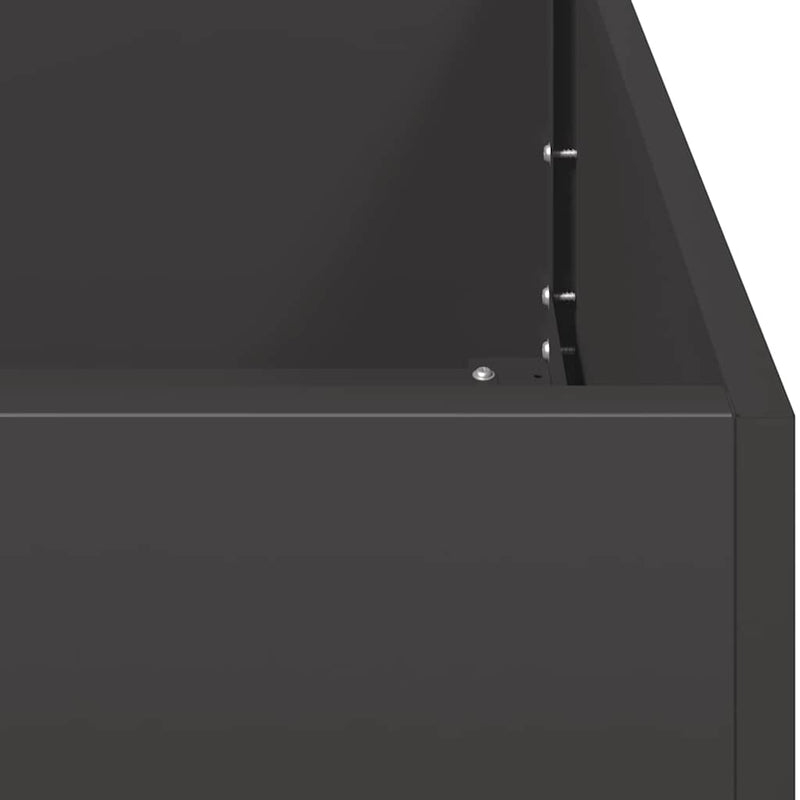 vidaXL ültetőtartó Fekete 360x80x40 cm Acél