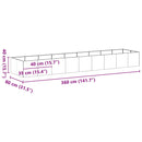 vidaXL ültetőtartó Fekete 360x80x40 cm Acél