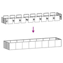 vidaXL növénytartó fehér 360x80x40 cm acél