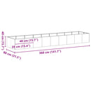 vidaXL növénytartó 360x80x40 cm rozsdamentes acél