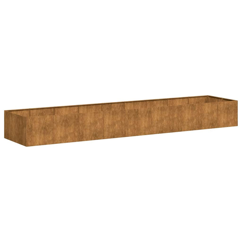 vidaXL ültető rozsdás 360x80x40 cm időjárásálló acélból