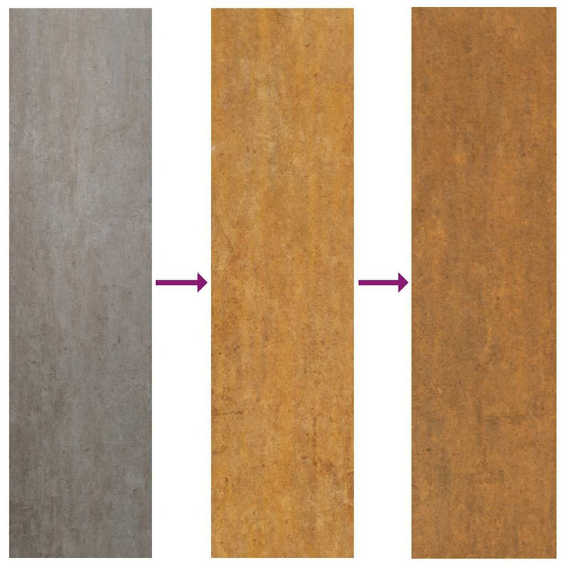 vidaXL ültető rozsdás 360x80x40 cm időjárásálló acélból