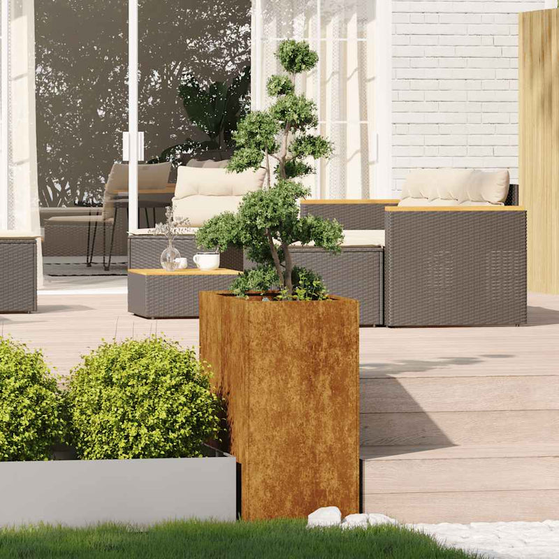 vidaXL ültető rozsdás 40x80x80 cm időjárásálló acélból