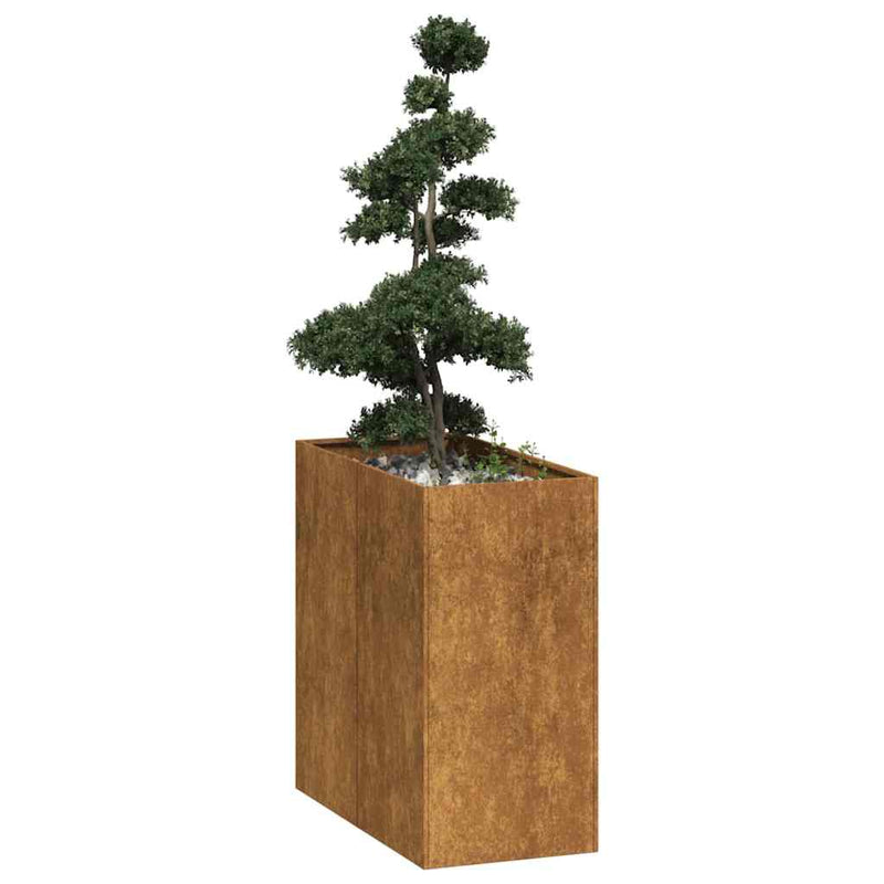 vidaXL ültető rozsdás 40x80x80 cm időjárásálló acélból