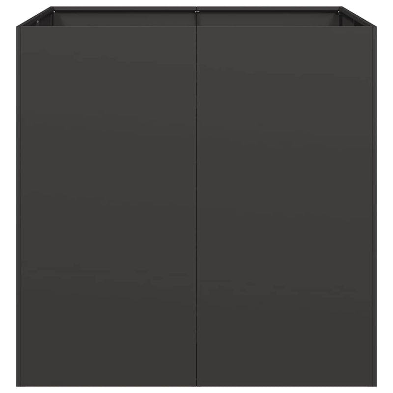 vidaXL ültetvény fekete 80x80x80 cm Acél