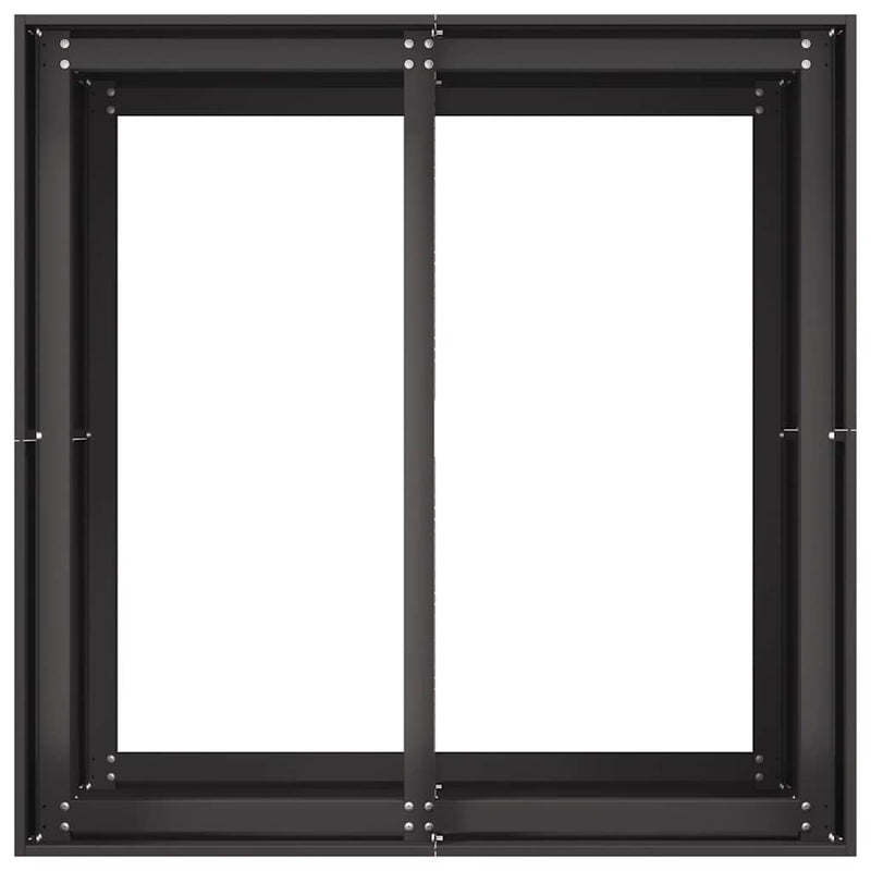 vidaXL ültetvény fekete 80x80x80 cm Acél