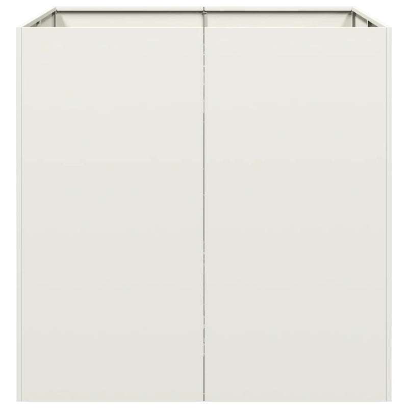 vidaXL ültetvény fehér 80x80x80 cm acél