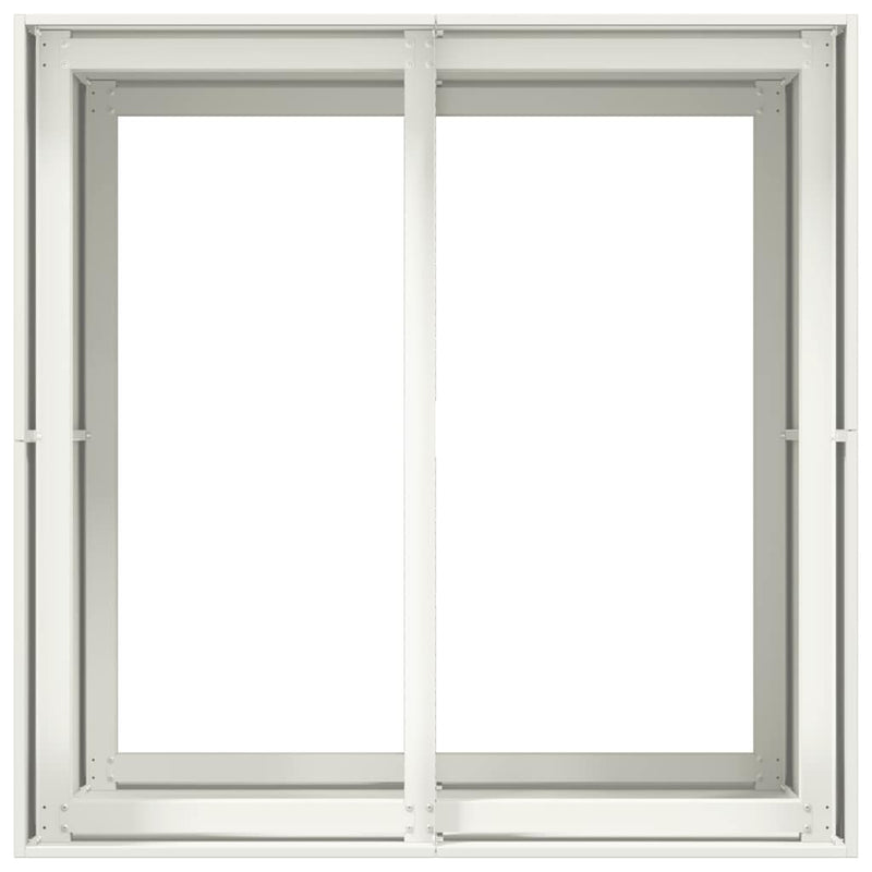 vidaXL ültetvény fehér 80x80x80 cm acél