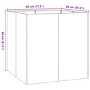 vidaXL ültetvény fehér 80x80x80 cm acél