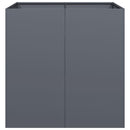 vidaXL antracitszürke acél növénytartó 80x80x80 cm