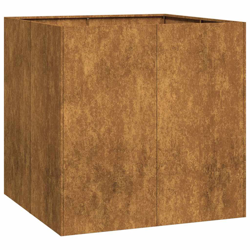 vidaXL ültető rozsdás 80x80x80 cm időjárásálló acélból