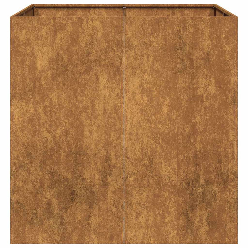 vidaXL ültető rozsdás 80x80x80 cm időjárásálló acélból