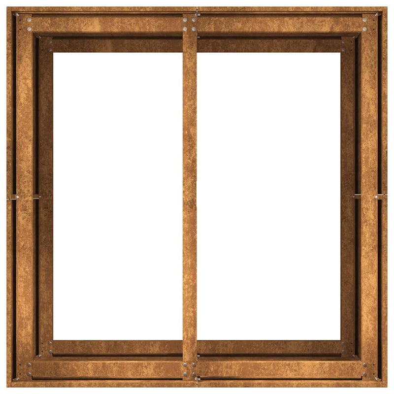 vidaXL ültető rozsdás 80x80x80 cm időjárásálló acélból