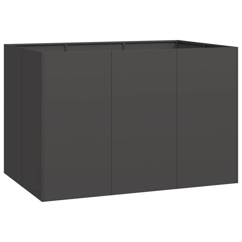 vidaXL fekete acél növénytartó 120x80x80 cm