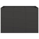 vidaXL fekete acél növénytartó 120x80x80 cm