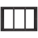 vidaXL fekete acél növénytartó 120x80x80 cm