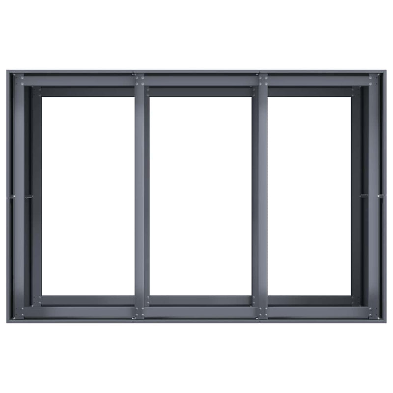 vidaXL növénytartó antracit 120x80x80 cm Acél