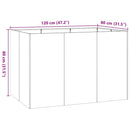 vidaXL növénytartó antracit 120x80x80 cm Acél