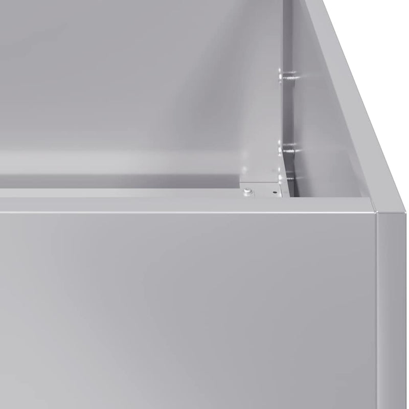 vidaXL növénytartó 120x80x80 cm Horganyzott acél