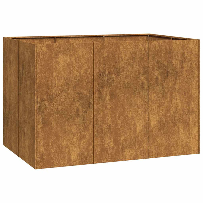 vidaXL ültető rozsdás 120x80x80 cm időjárásálló acélból