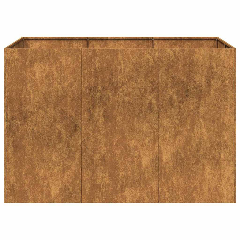 vidaXL ültető rozsdás 120x80x80 cm időjárásálló acélból