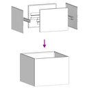 vidaXL fehér acél növénytartó 40x40x30 cm