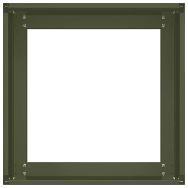 vidaXL olívazöld acél növénytartó 40x40x30 cm