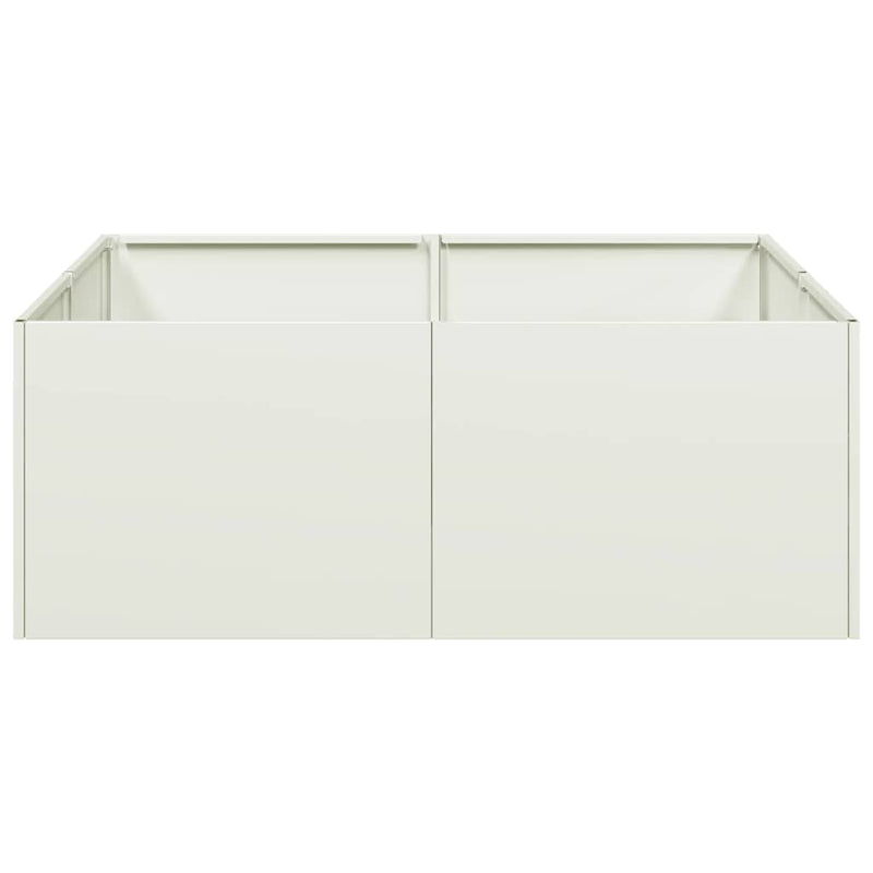 vidaXL növénytartó fehér 80x80x30 cm acél