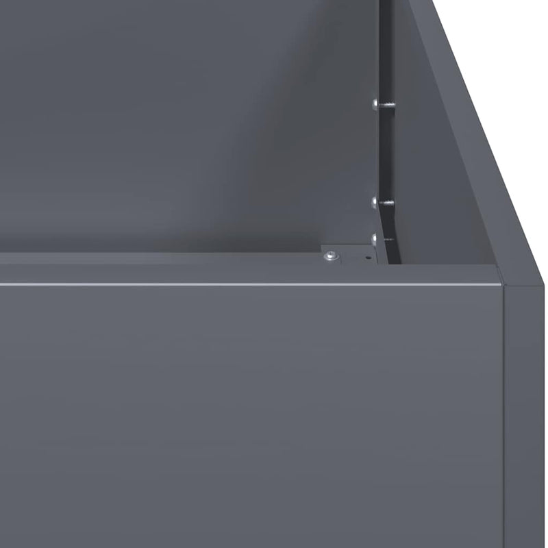 vidaXL antracitszürke acél növénytartó 80x80x30 cm