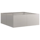 vidaXL ültető rozsdás 80x80x30 cm időjárásálló acélból