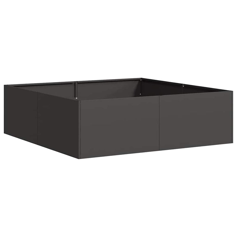 vidaXL ültetvény fekete 100x100x30 cm acél