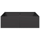 vidaXL ültetvény fekete 100x100x30 cm acél