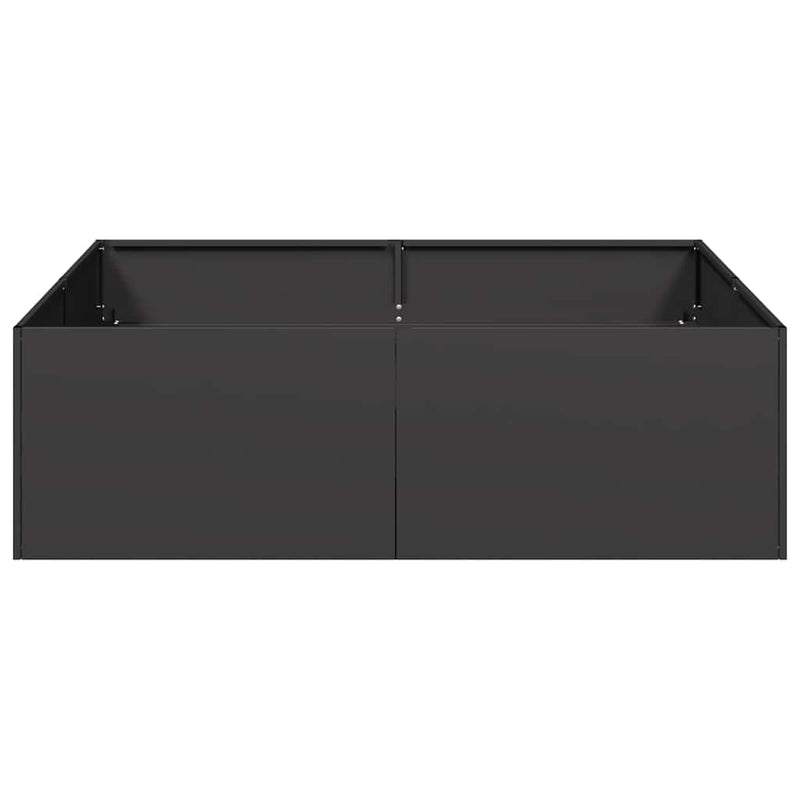 vidaXL ültetvény fekete 100x100x30 cm acél