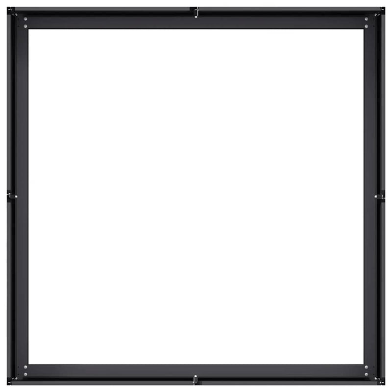 vidaXL ültetvény fekete 100x100x30 cm acél