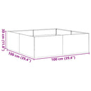 vidaXL ültetvény fekete 100x100x30 cm acél