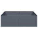 vidaXL antracitszürke acél növénytartó 100x100x30 cm