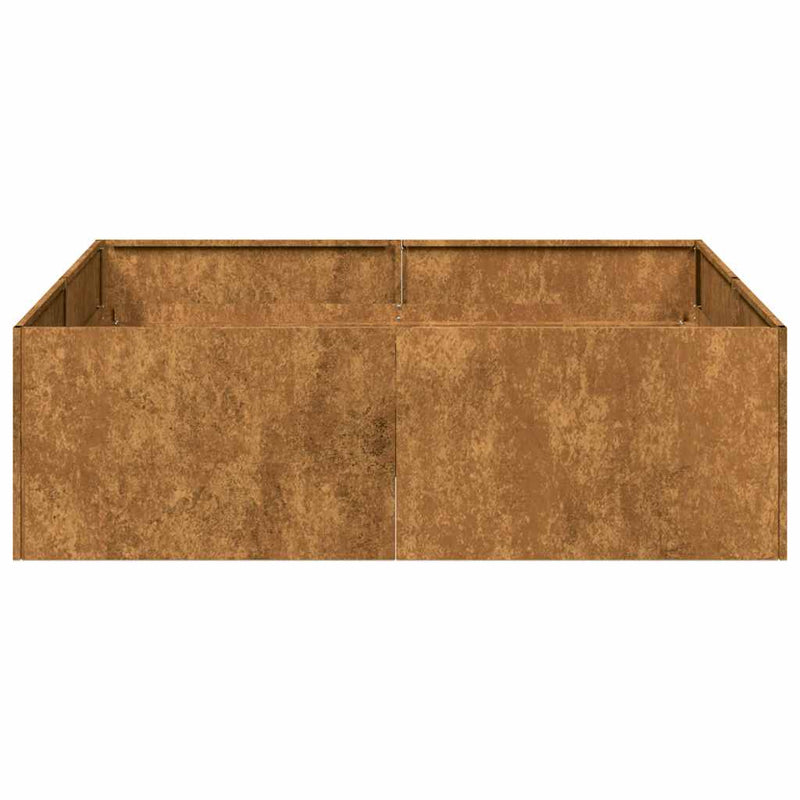 vidaXL ültető rozsdás 100x100x30 cm időjárásálló acélból