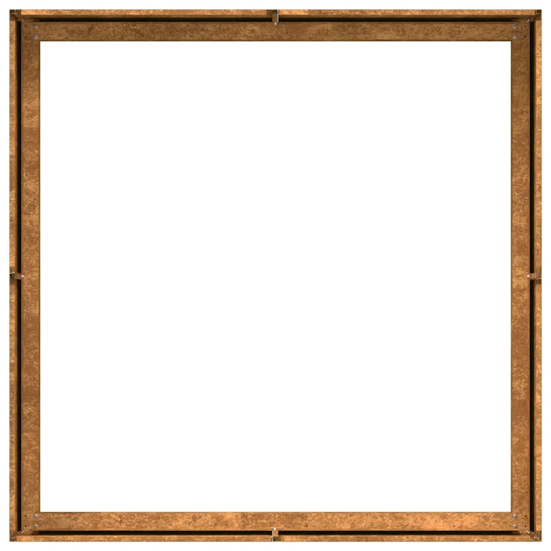 vidaXL ültető rozsdás 100x100x30 cm időjárásálló acélból