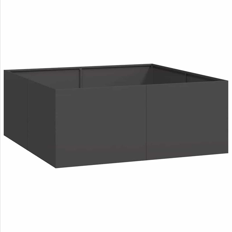 vidaXL ültetvény fekete 80x80x80 cm Acél