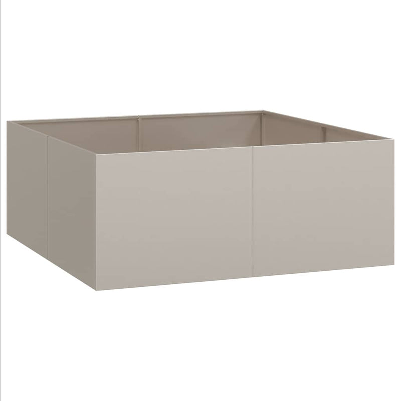 vidaXL ültető rozsdás 100x100x40 cm időjárásálló acélból