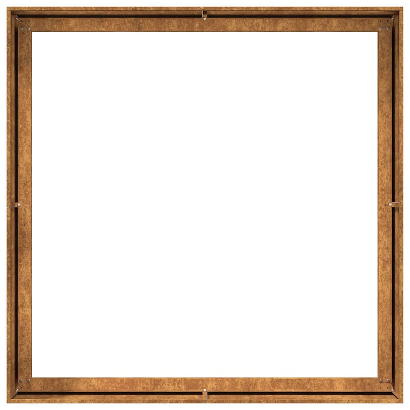 vidaXL ültető rozsdás 100x100x40 cm időjárásálló acélból