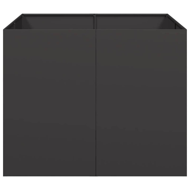 vidaXL ültetvény fekete 80x80x80 cm Acél