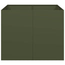 vidaXL ültetvény olívazöld 120x80x80 cm Acél